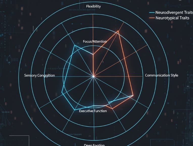 Aspie Quiz spider chart visual