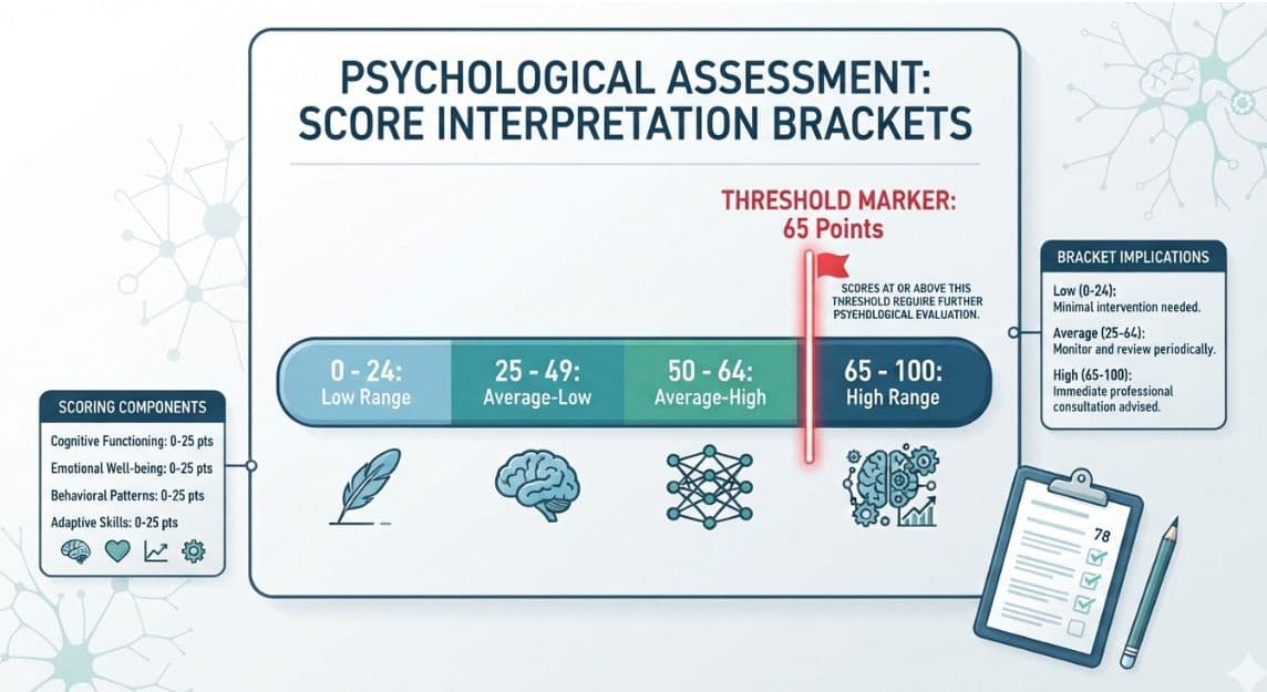 Decoding autism assessment score ranges