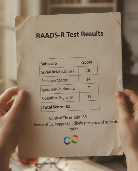 RAADS-R test results chart