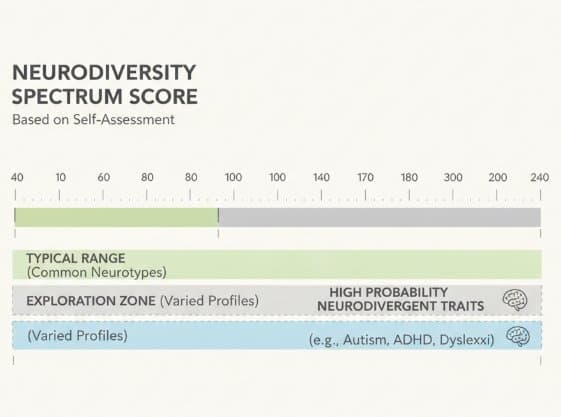 infografik grafik skor tes RAADS-R untuk orang dewasa dengan ADHD